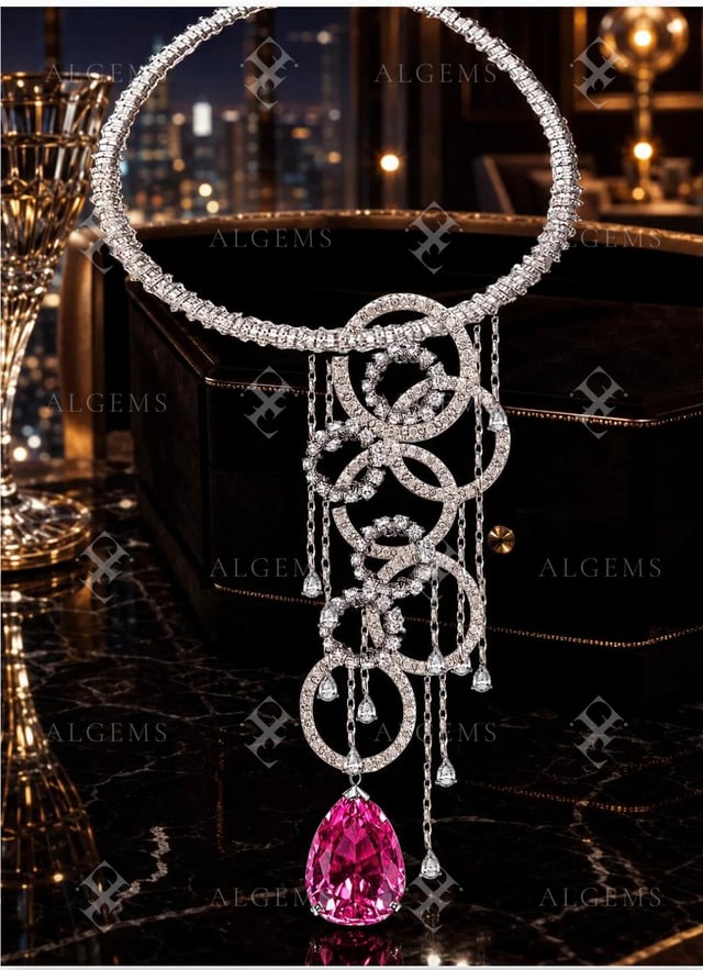 The Pink Cascade Necklace