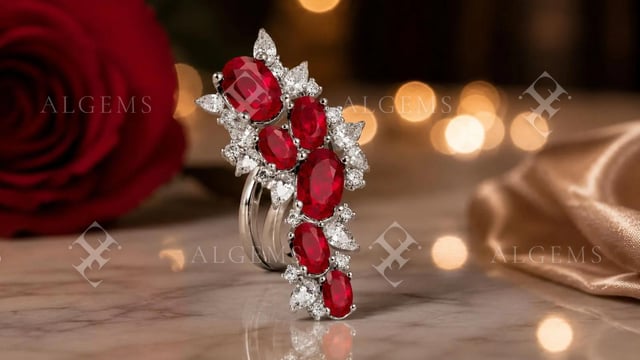 The Ruby Cascade Ring