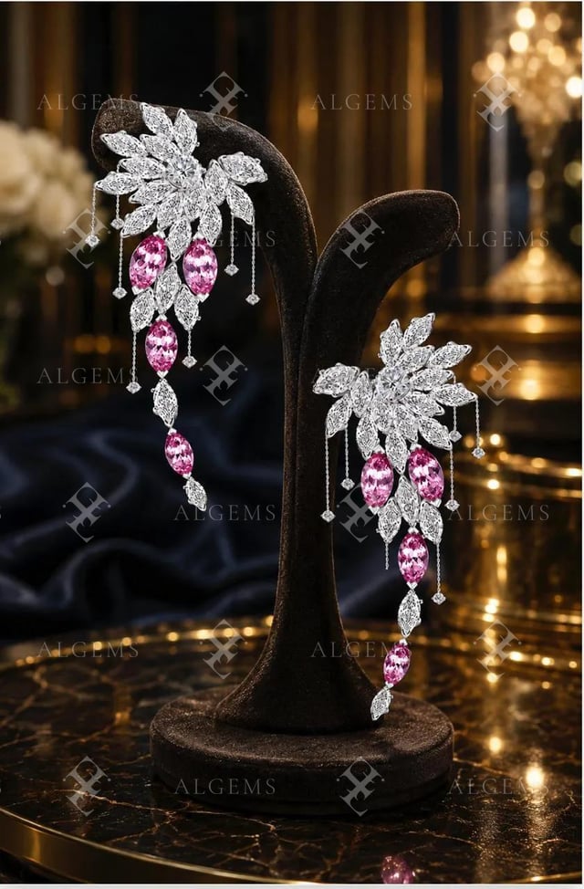 The Pink Wisteria Earrings