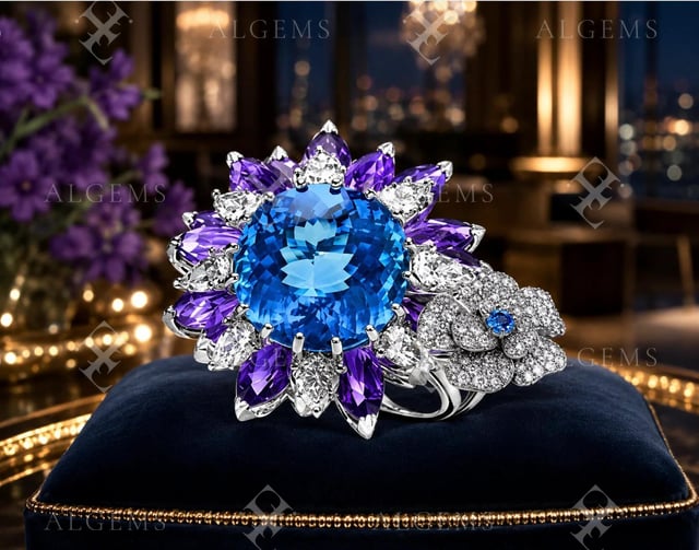 The Blue Bloom Ring