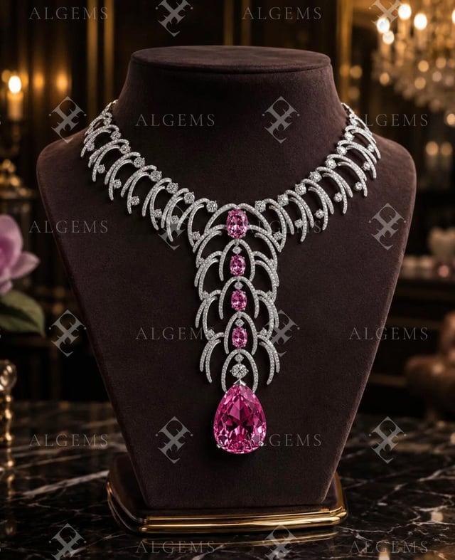 The Pink Plume Necklace