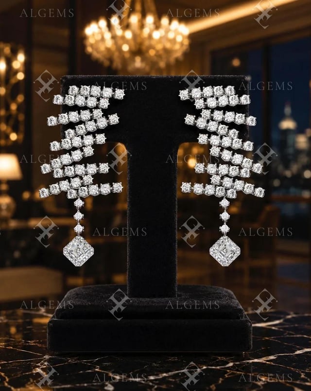 The Diamond Cascade Earrings